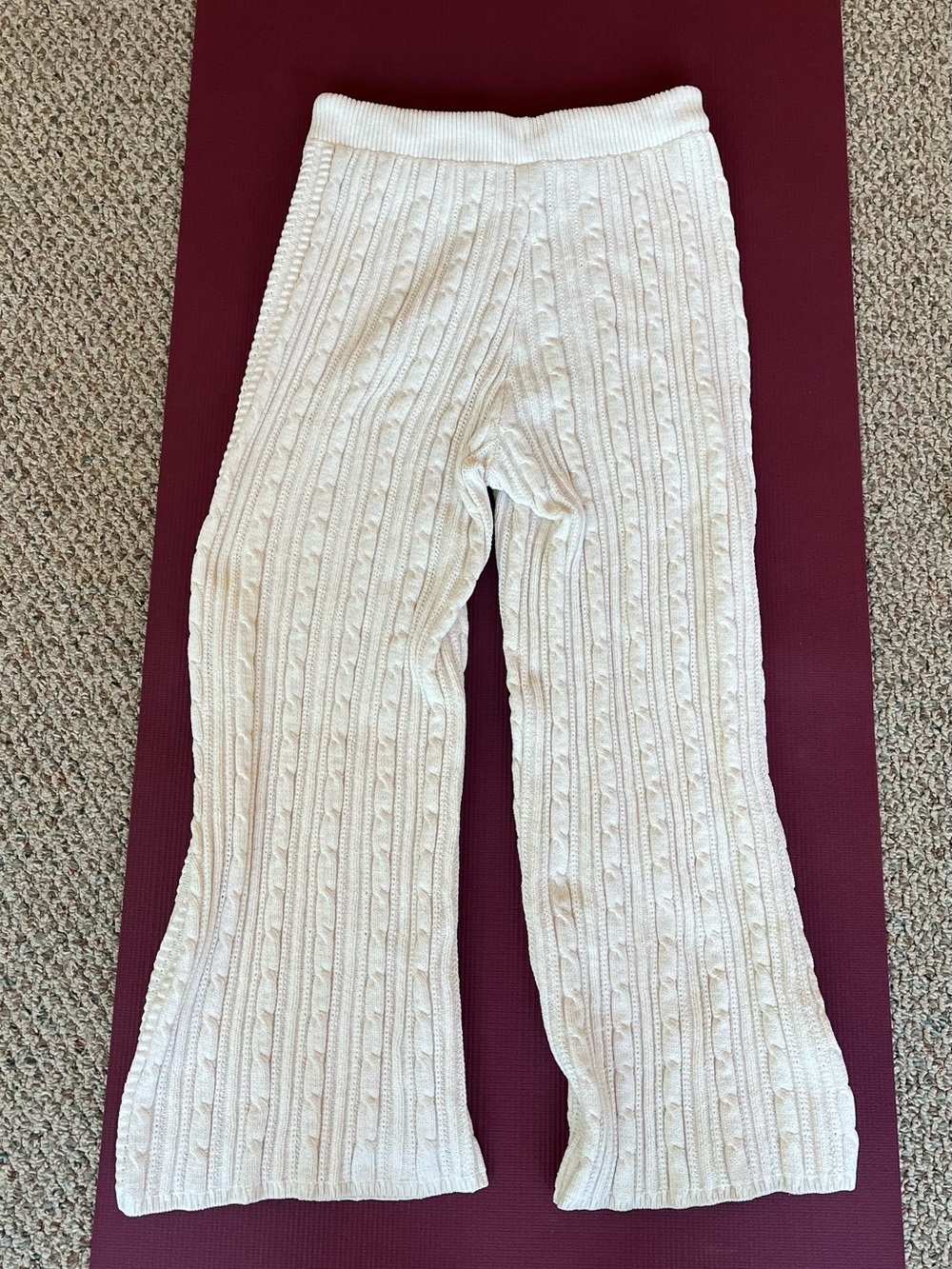 Adidas Knit Trouser Joggers White / Off White Drawstring Size Large - Picture 2 of 9